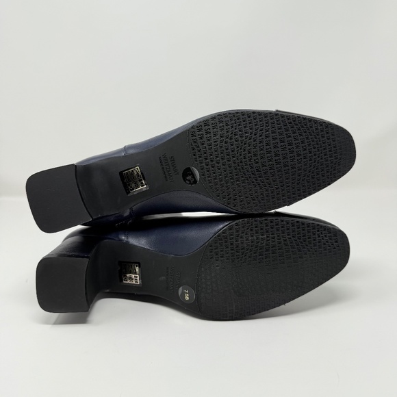 New Stuart Weitzman Milla 60 Leather Bootie Blue Sz 7.5 - Picture 15 of 15